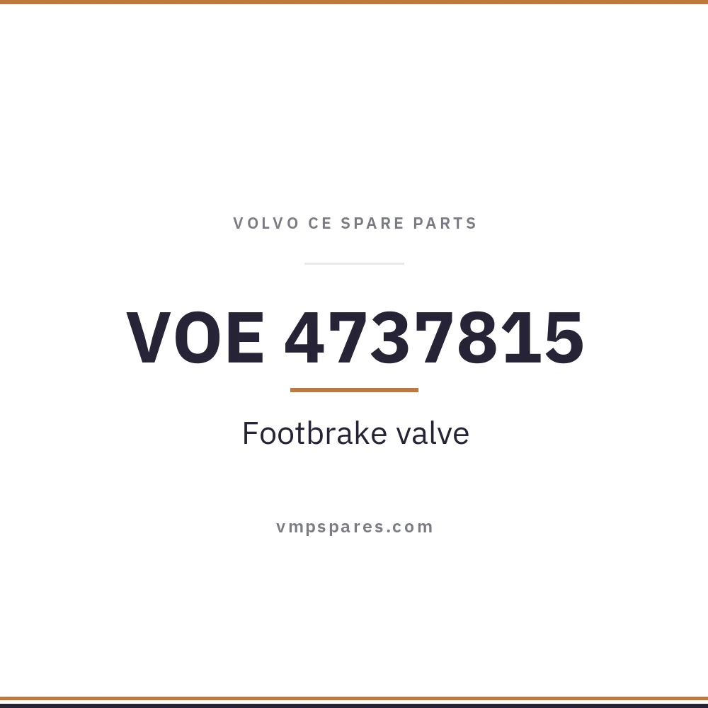 VOE 4737815 – Footbrake valve