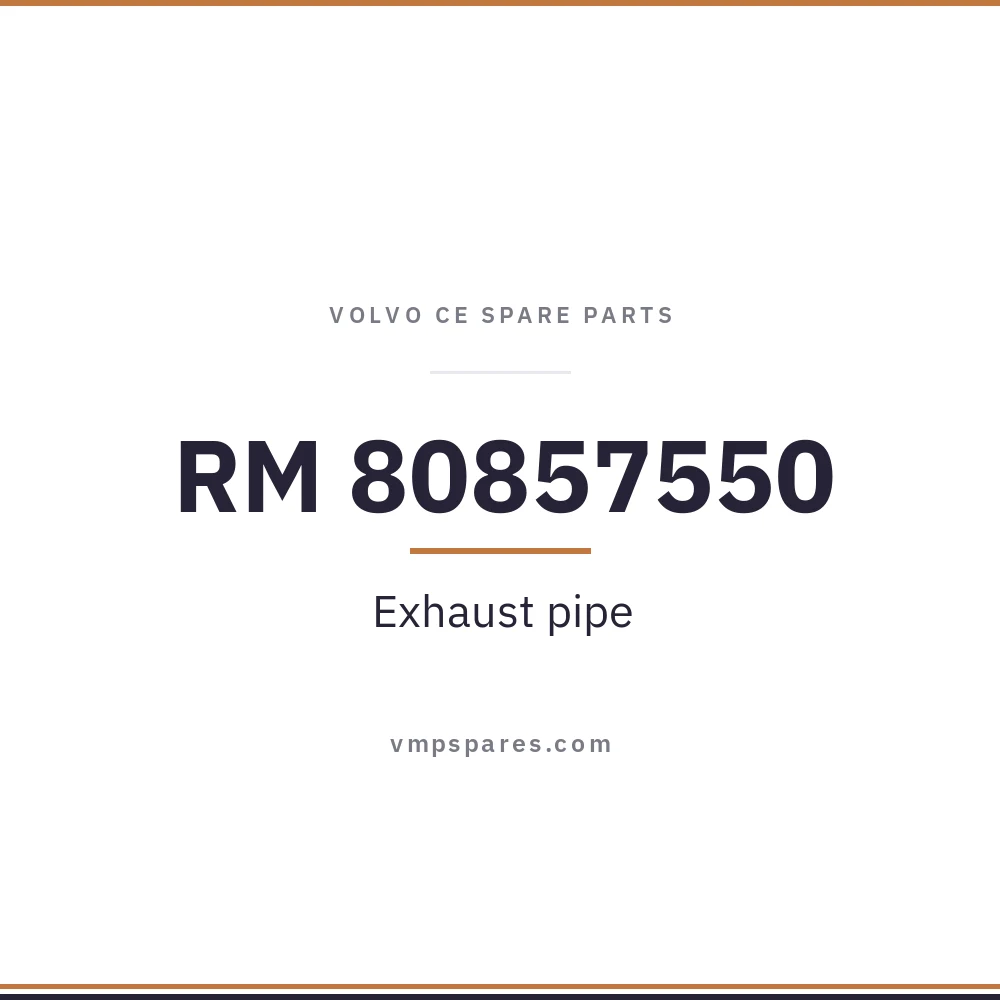 RM 80857550 – Exhaust pipe