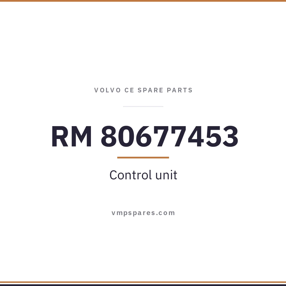 RM 80677453 – Control unit