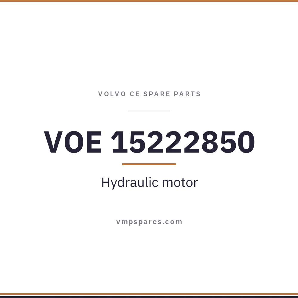 VOE 15222850 – Hydraulic motor