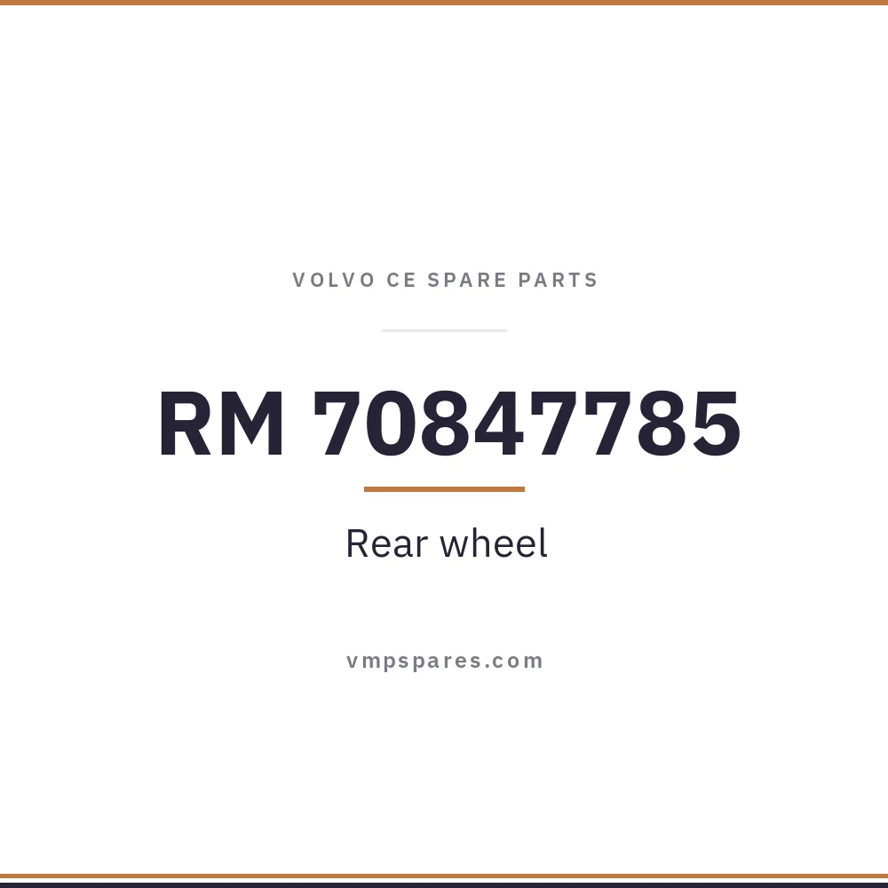 RM 70847785 – Rear wheel