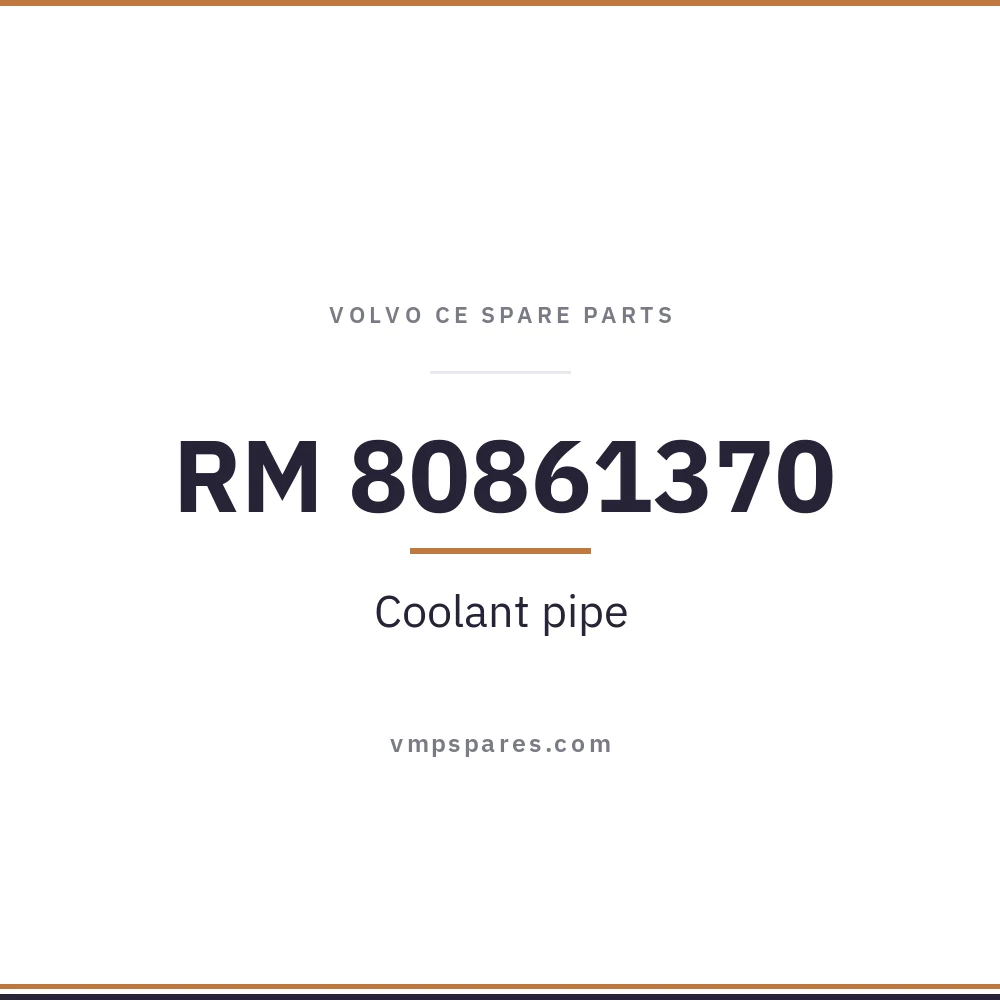 RM 80861370 – Coolant pipe