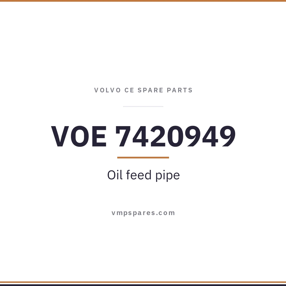 VOE 7420949 – Oil feed pipe