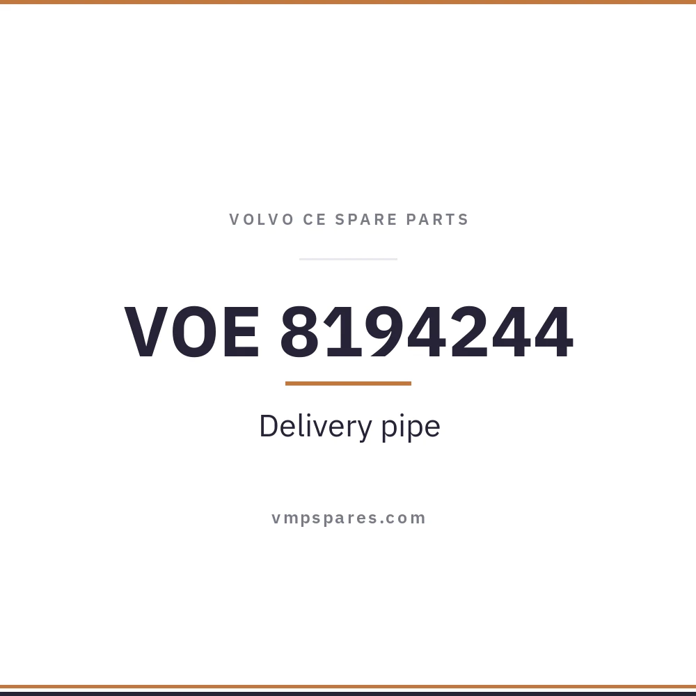 VOE 8194244 – Delivery pipe