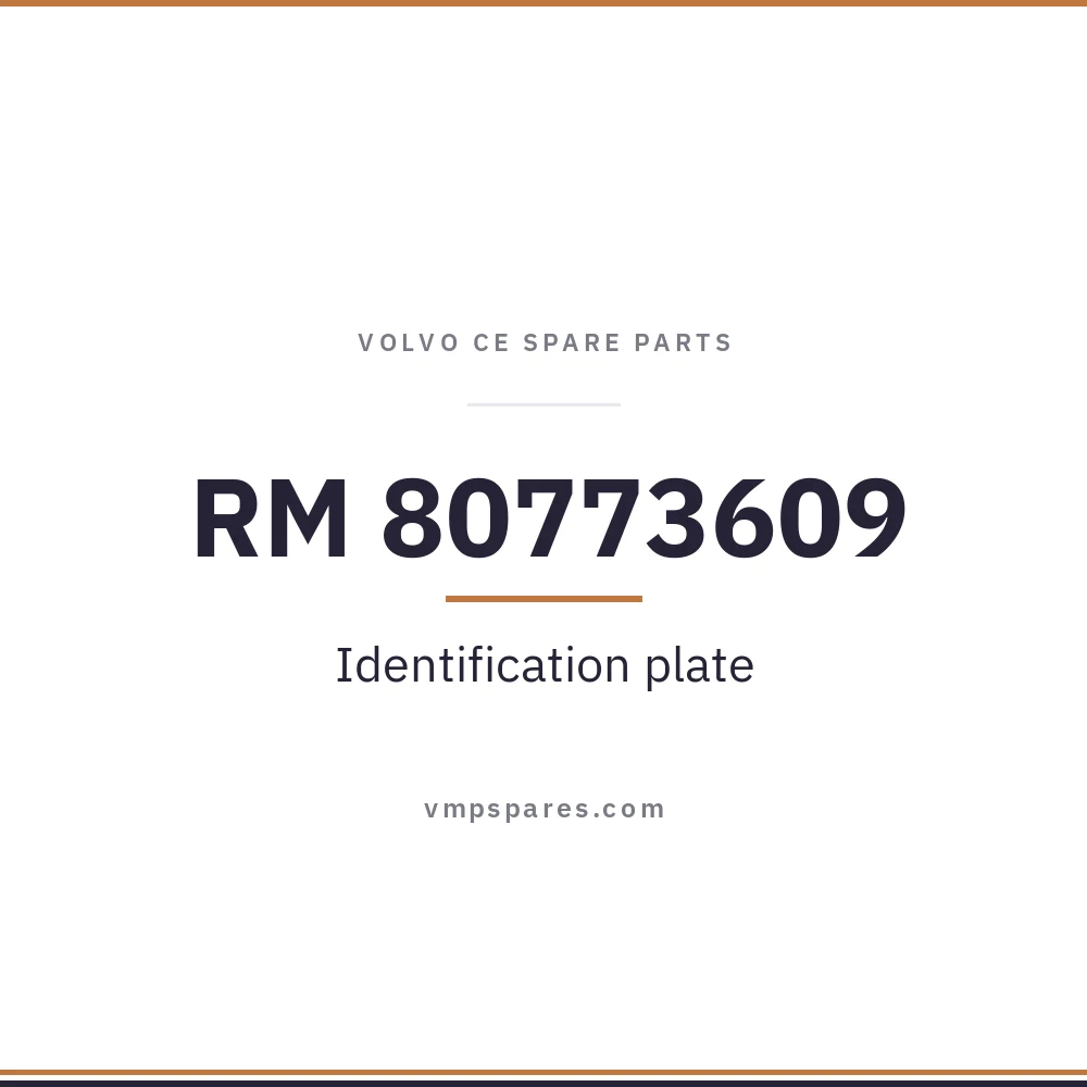 RM 80773609 – Identification plate