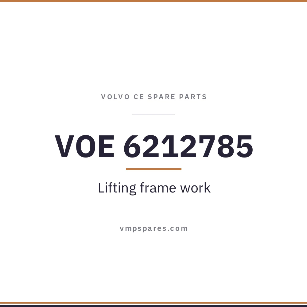VOE 6212785 – Lifting frame work