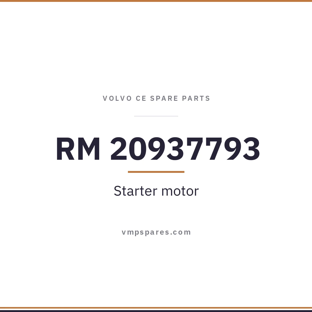 RM 20937793 – Starter motor