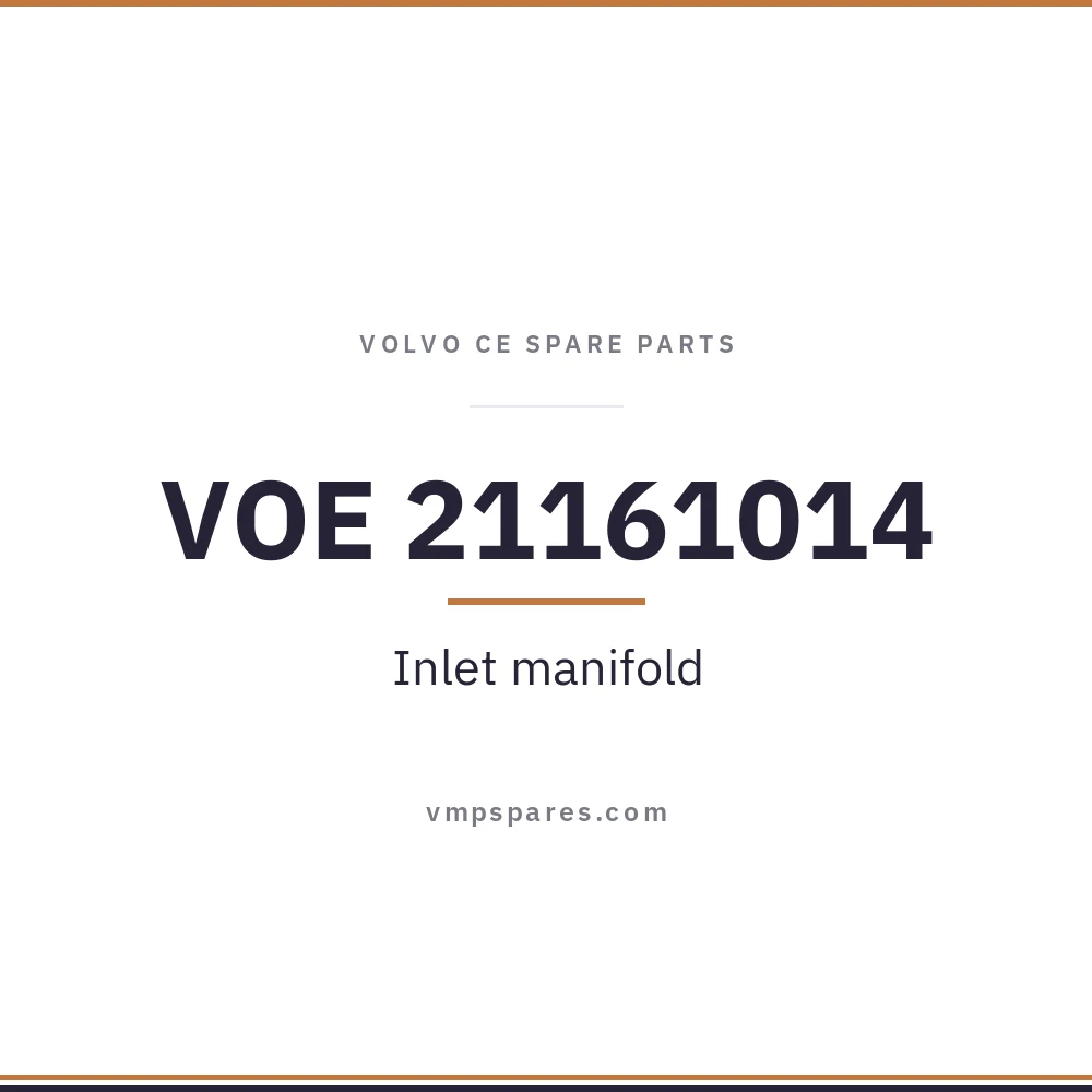 VOE 21161014 – Inlet manifold
