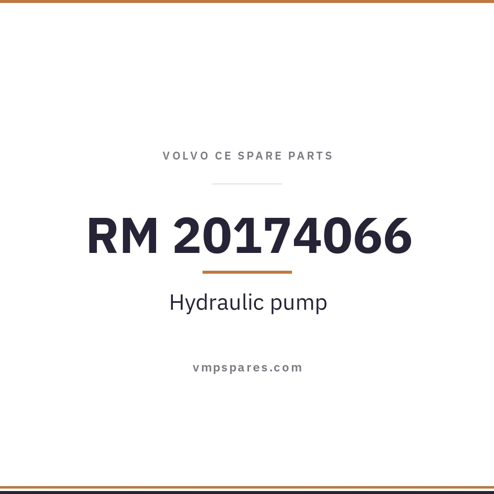 RM 20174066 – Hydraulic pump