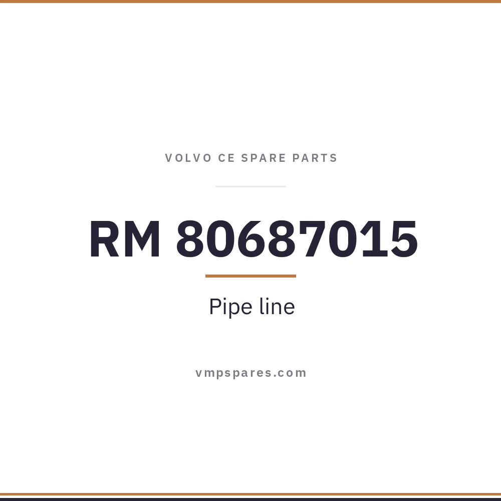 RM 80687015 – Pipe line