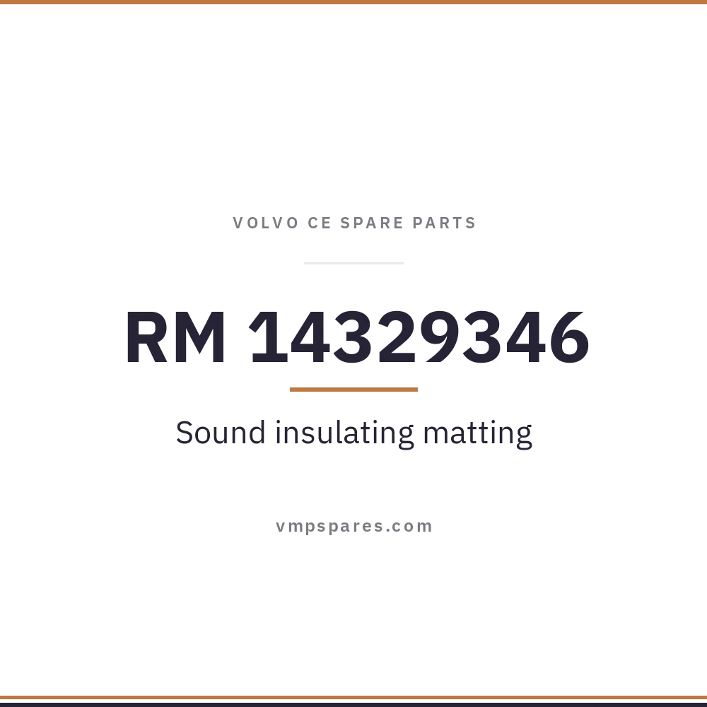 RM 14329346 – Sound insulating matting