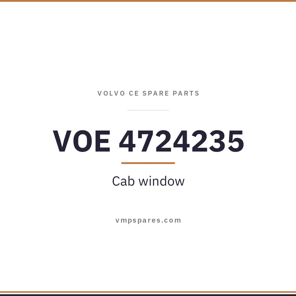 VOE 4724235 – Cab window