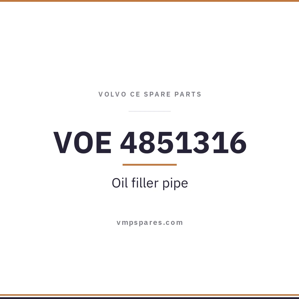 VOE 4851316 – Oil filler pipe