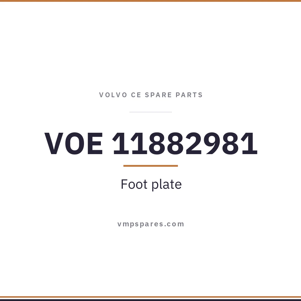 VOE 11882981 – Foot plate