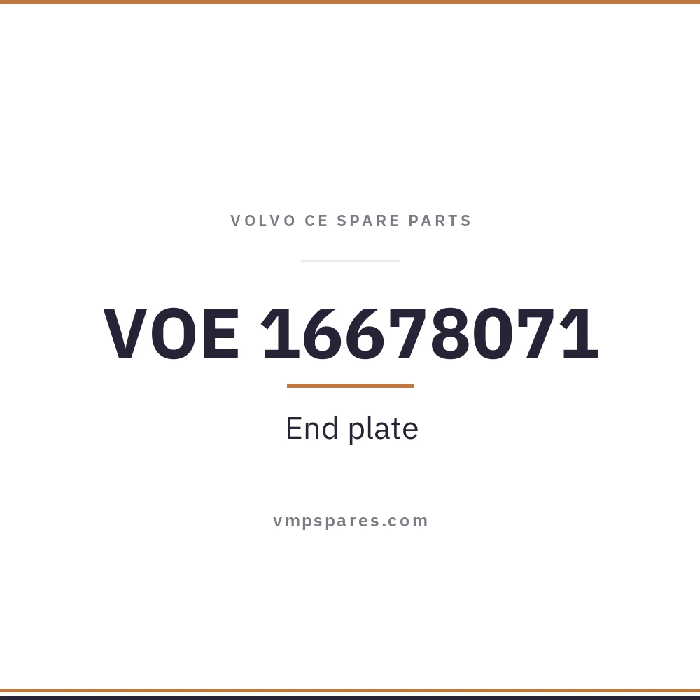 VOE 16678071 – End plate