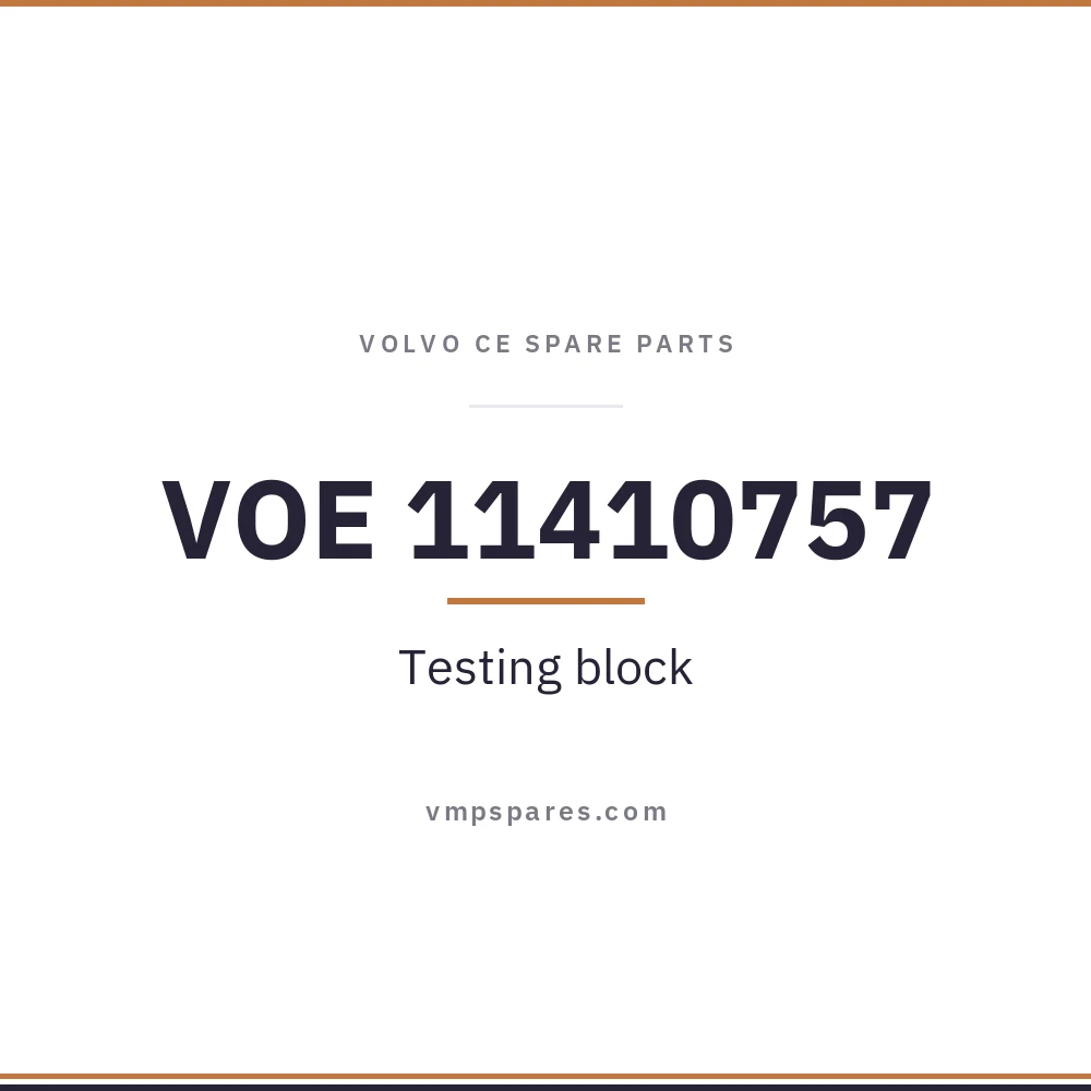VOE 11410757 – Testing block