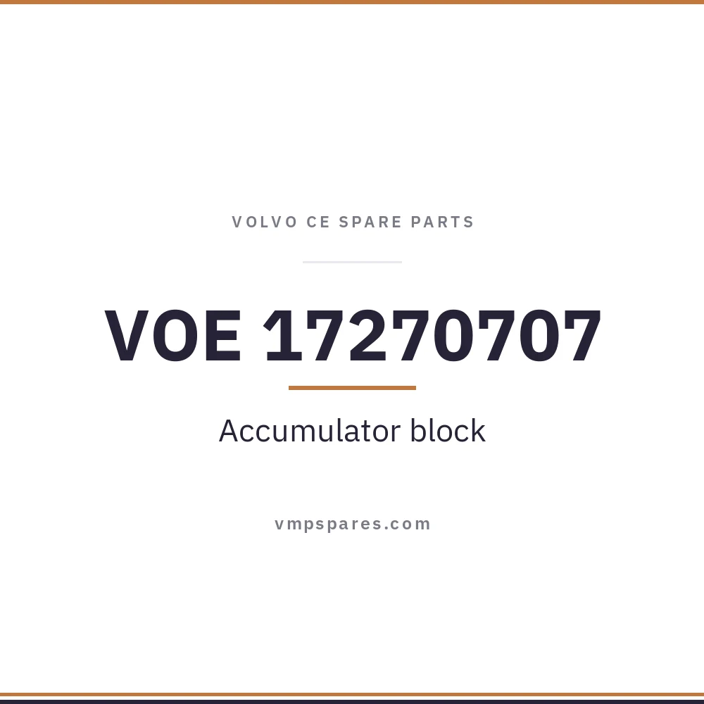 VOE 17270707 – Accumulator block