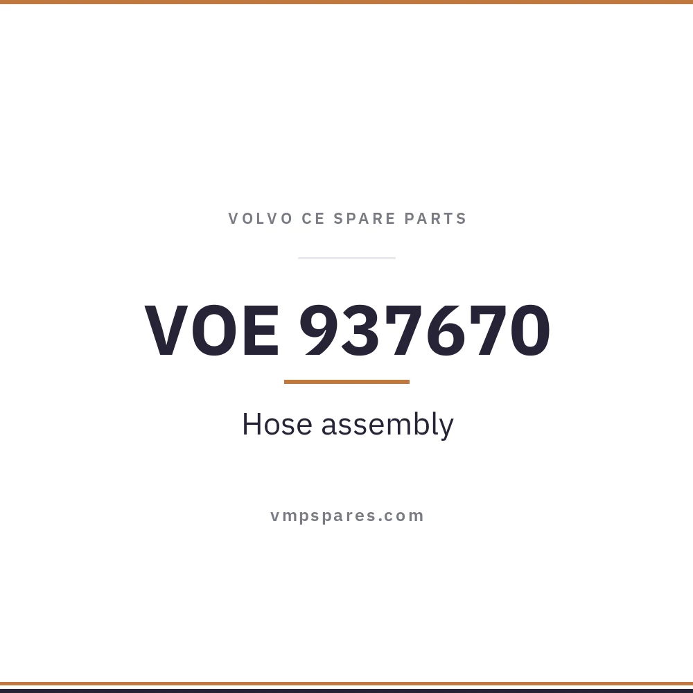 VOE 937670 – Hose assembly