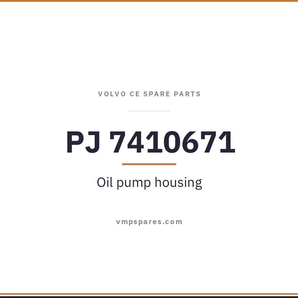 PJ 7410671 – Oil pump housing