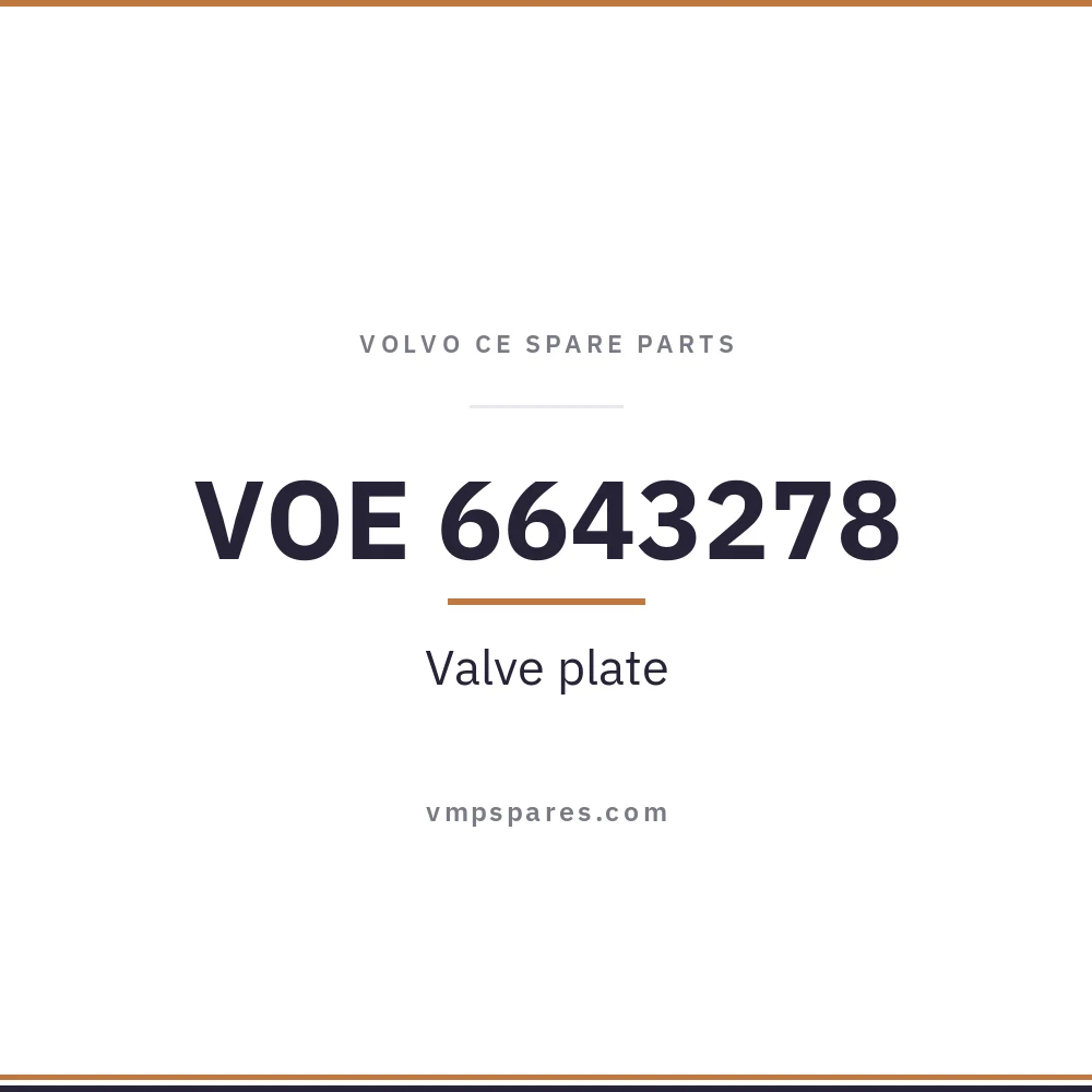 VOE 6643278 – Valve plate