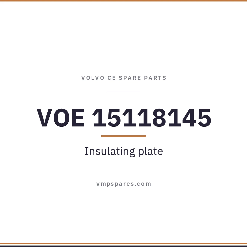 VOE 15118145 – Insulating plate