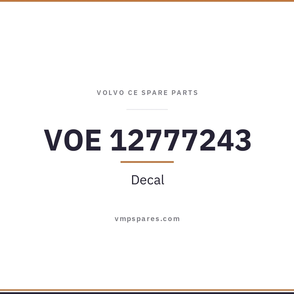 VOE 12777243 – Decal