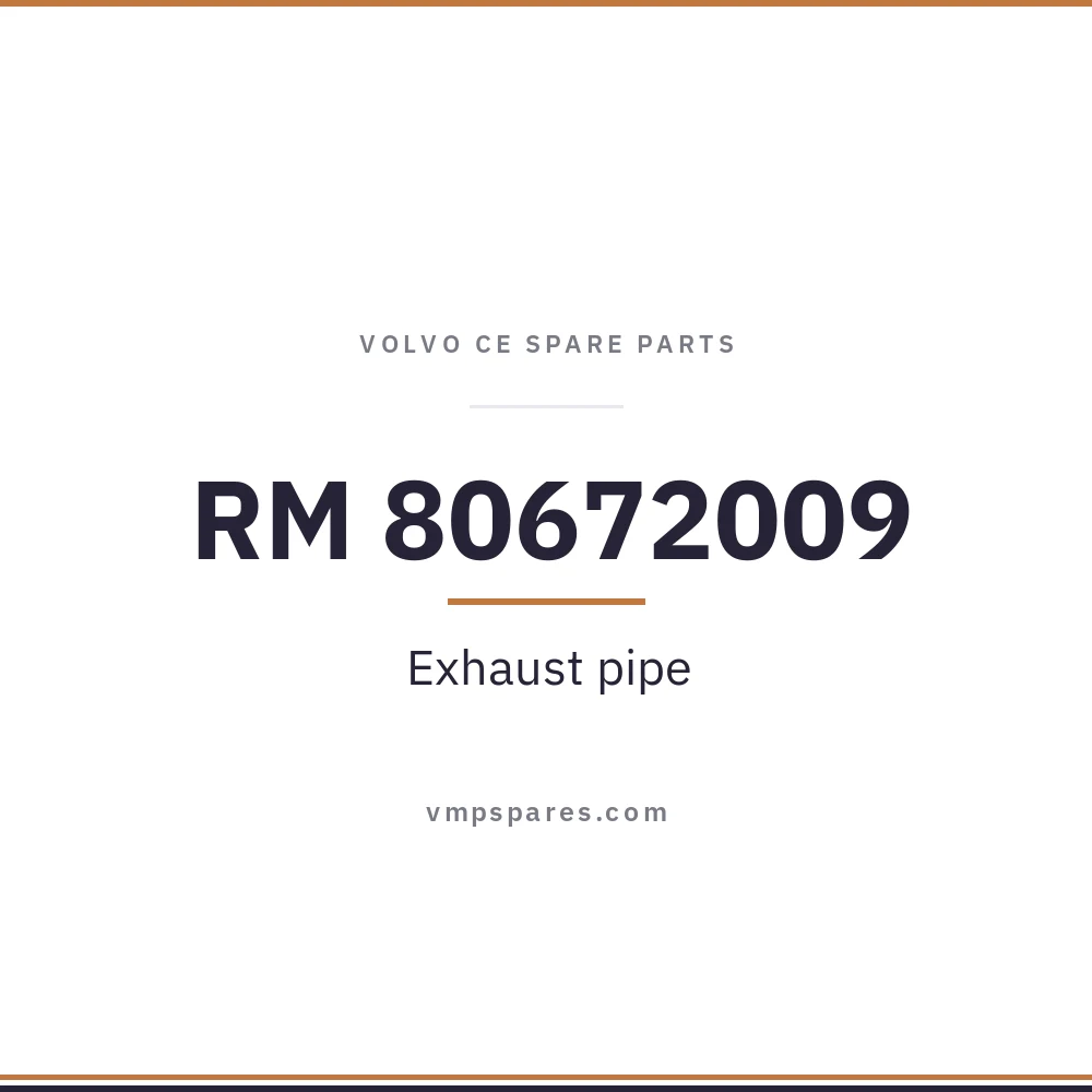 RM 80672009 – Exhaust pipe