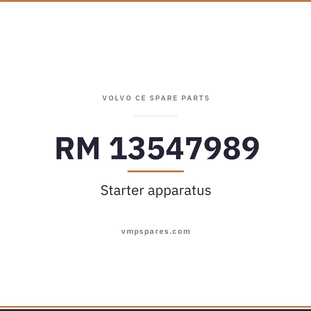 RM 13547989 – Starter apparatus