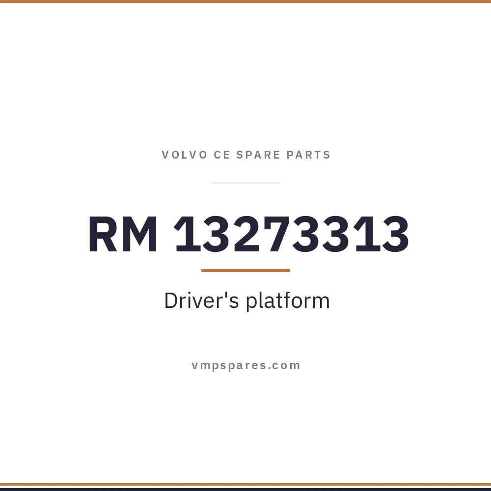 RM 13273313 – Driver’s platform
