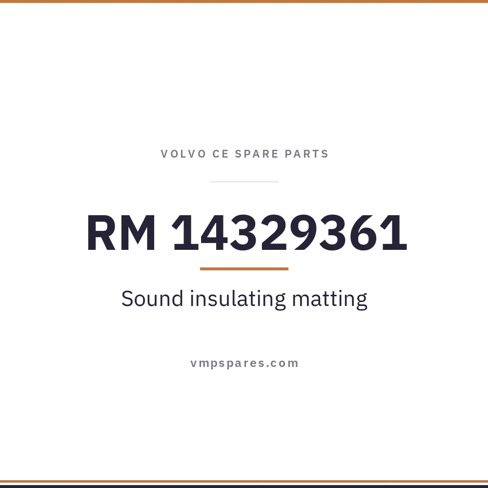 RM 14329361 – Sound insulating matting