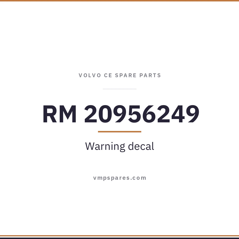 RM 20956249 – Warning decal