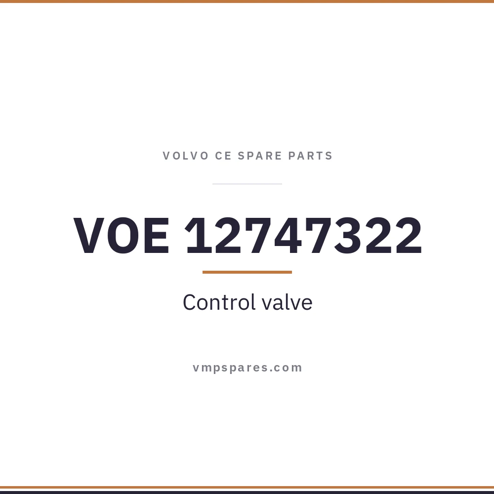 VOE 12747322 – Control valve