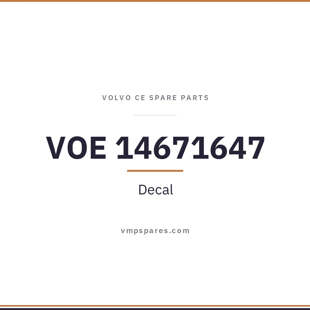 VOE 14671647 – Decal