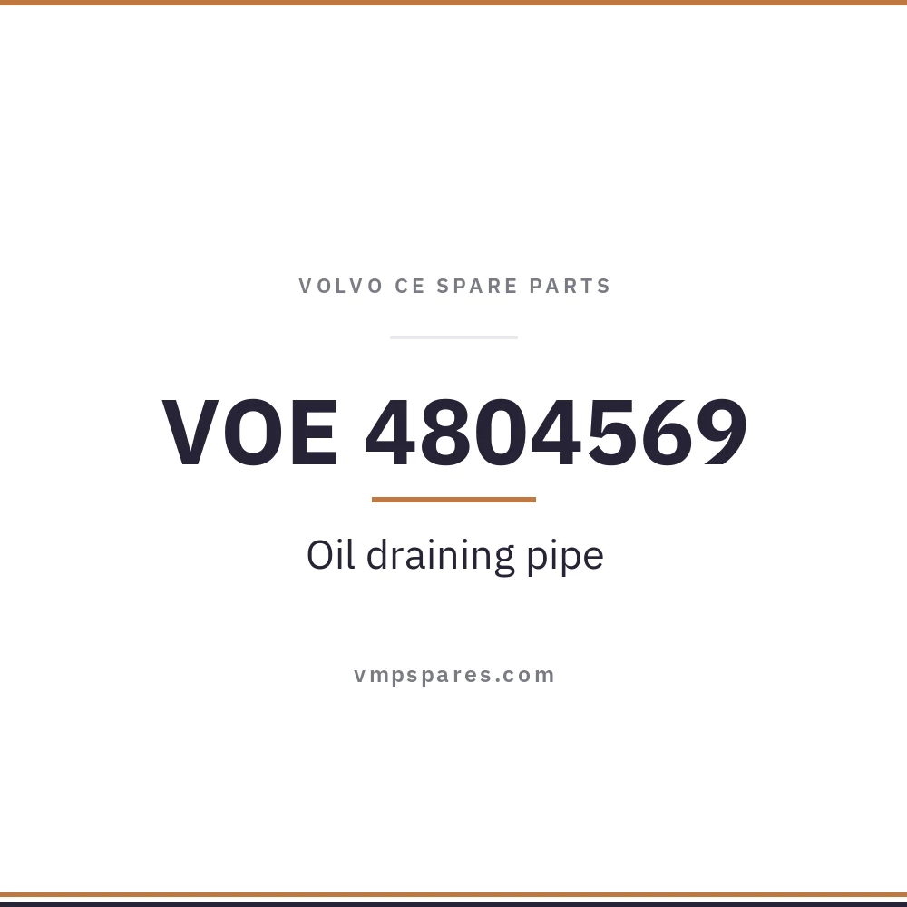 VOE 4804569 – Oil draining pipe