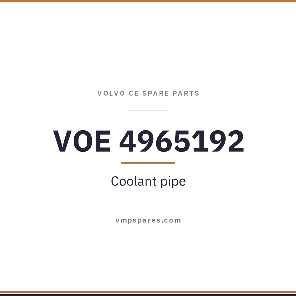 VOE 4965192 – Coolant pipe