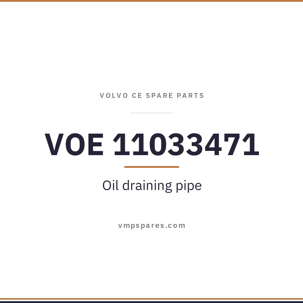 VOE 11033471 – Oil draining pipe