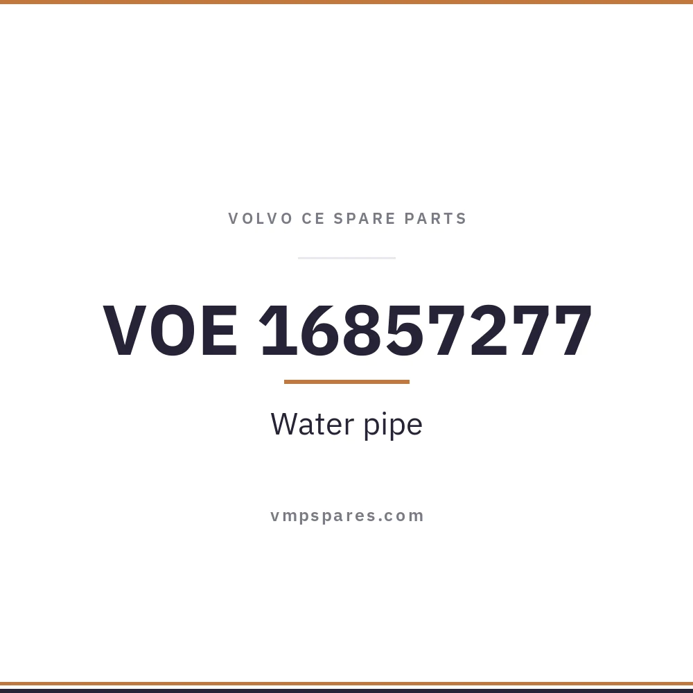 VOE 16857277 – Water pipe