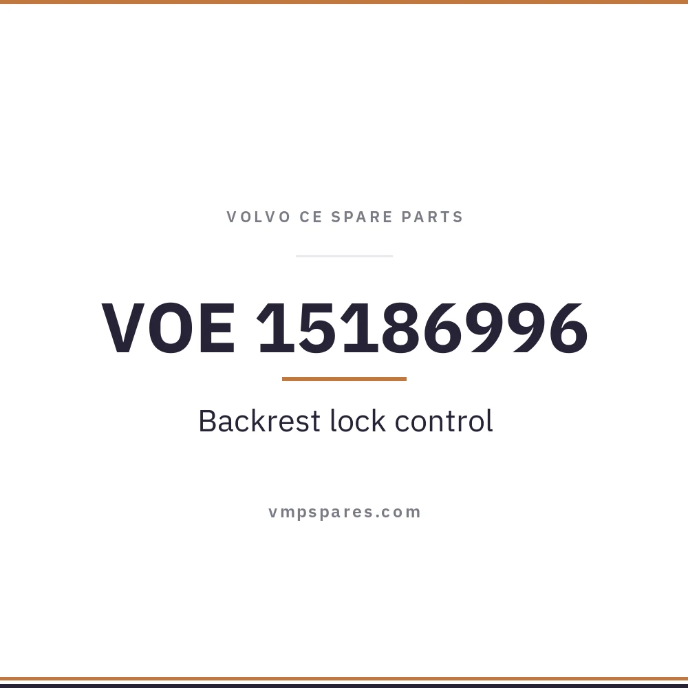 VOE 15186996 – Backrest lock control