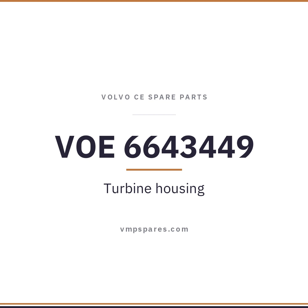 VOE 6643449 – Turbine housing