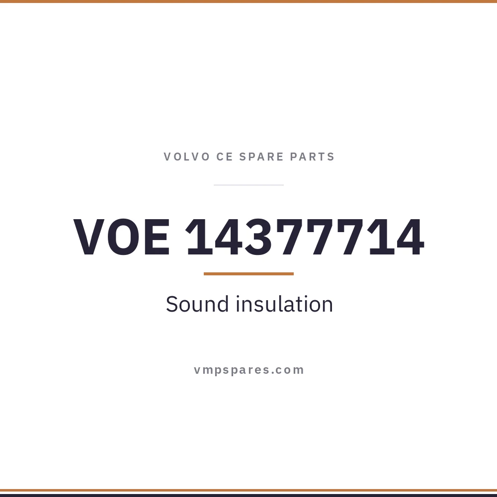 VOE 14377714 – Sound insulation