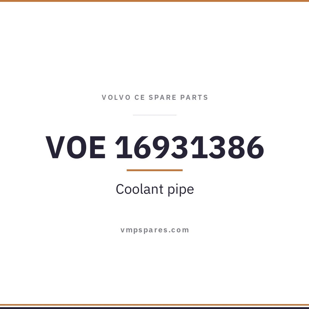 VOE 16931386 – Coolant pipe