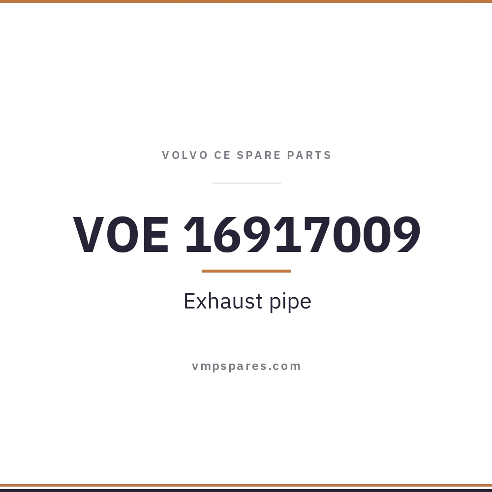 VOE 16917009 – Exhaust pipe