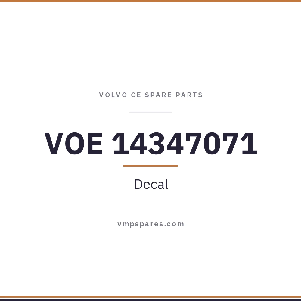 VOE 14347071 – Decal