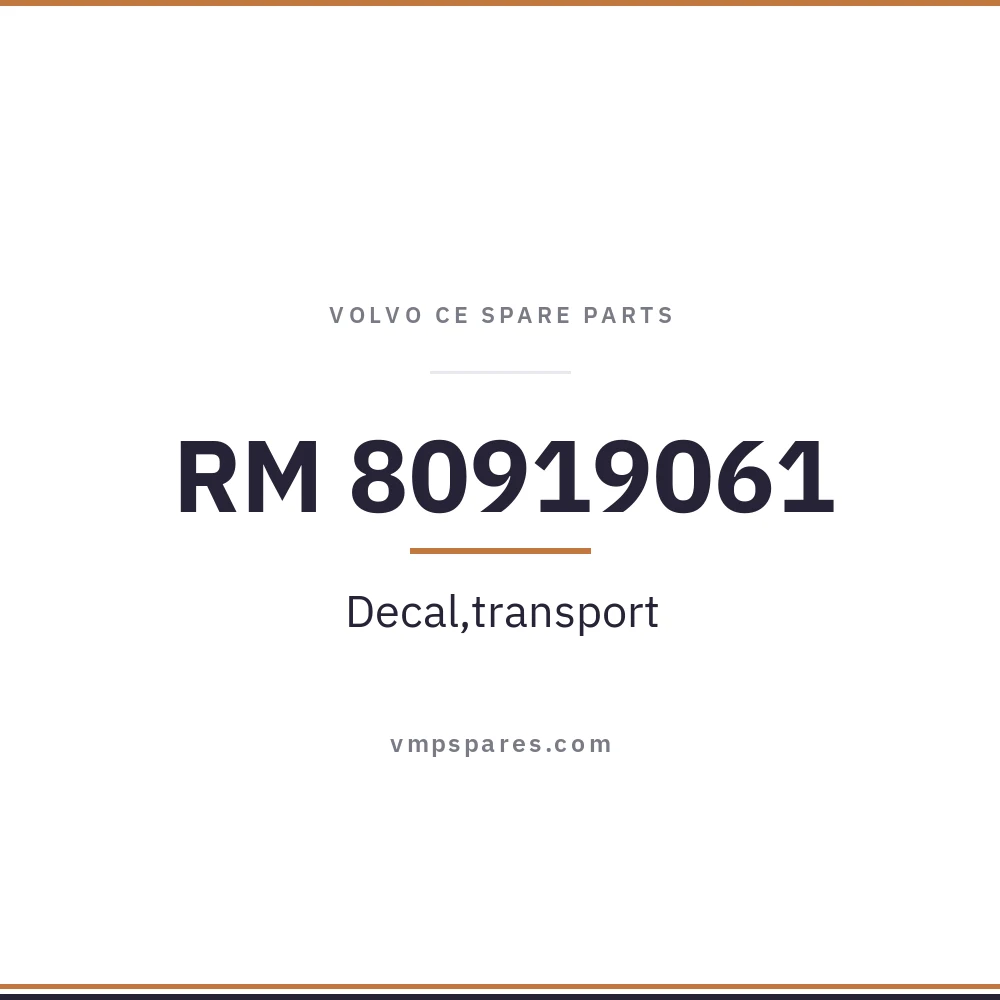 RM 80919061 – Decal,transport