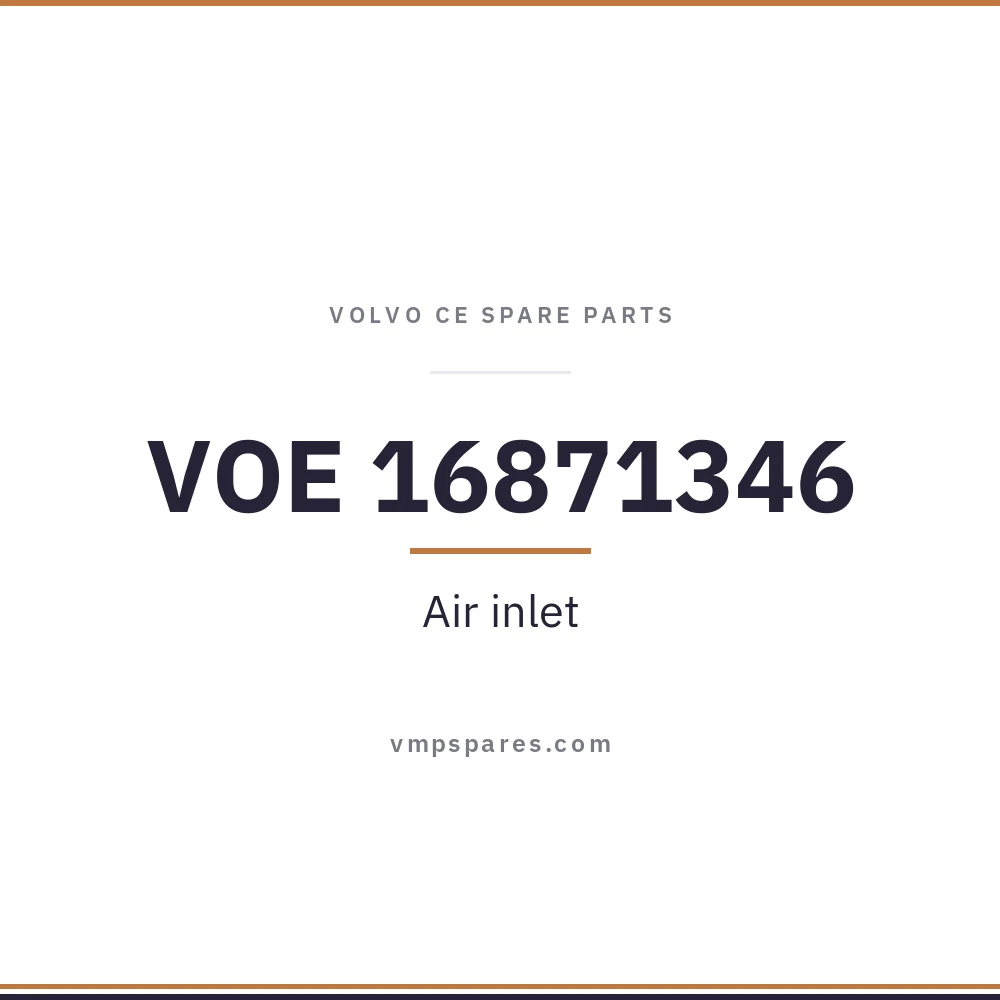 VOE 16871346 – Air inlet
