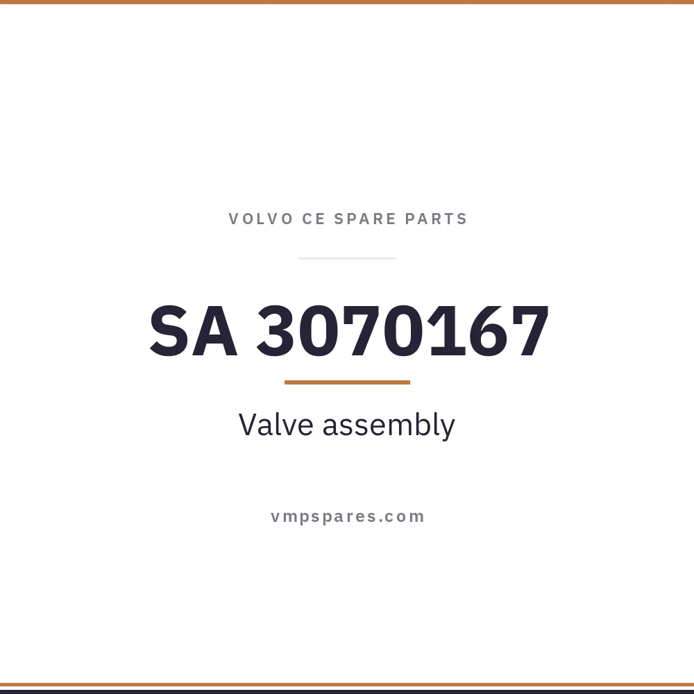 SA 3070167 – Valve assembly