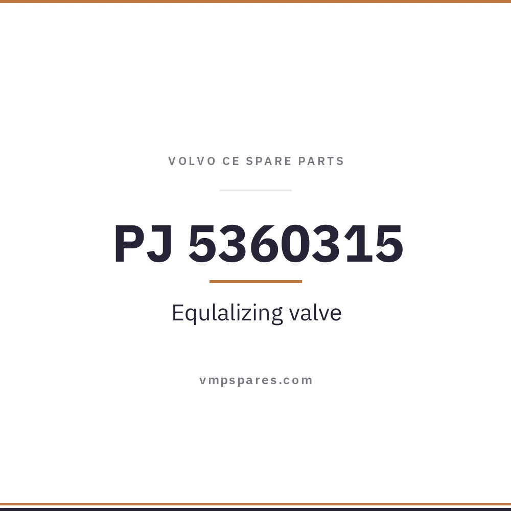 PJ 5360315 – Equlalizing valve