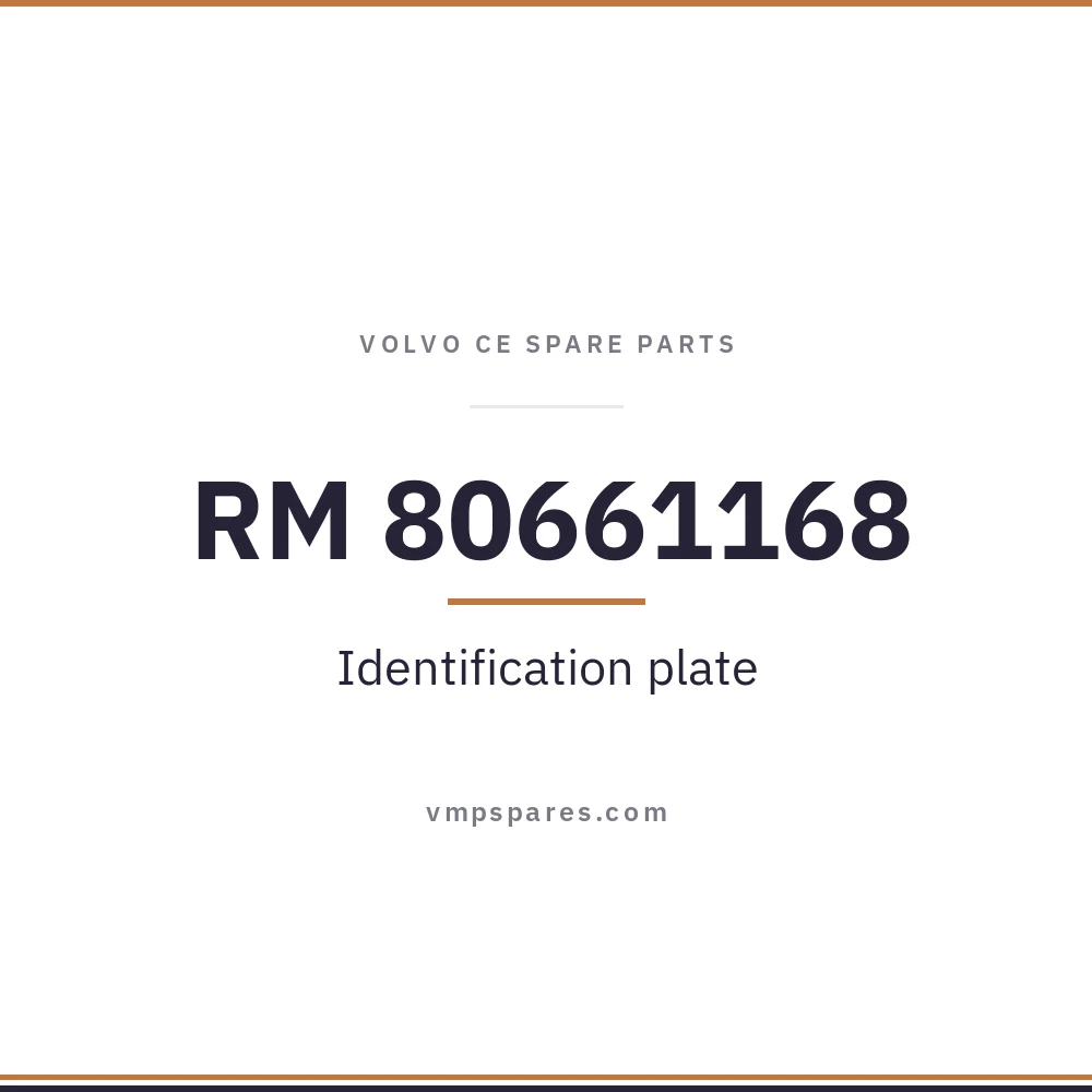 RM 80661168 – Identification plate