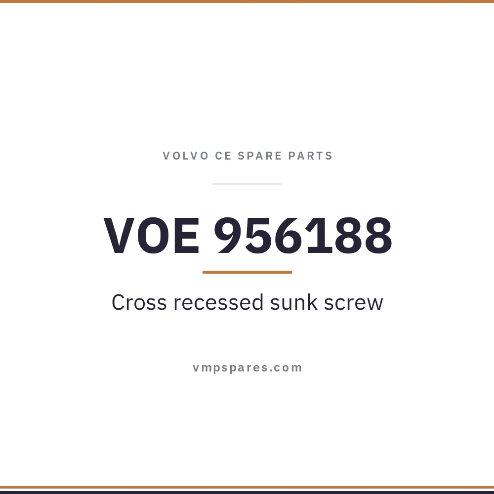 VOE 956188 – Cross recessed sunk screw