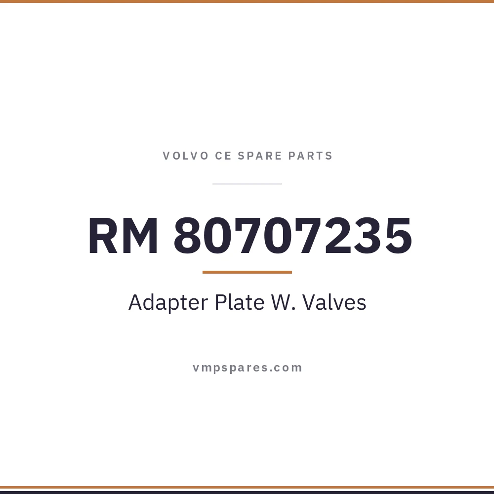 RM 80707235 – Adapter Plate W. Valves